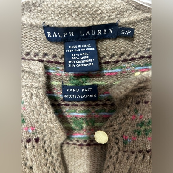 Ralph Lauren wool and cashmere handmade cardigan sweater - Picture 6 of 7